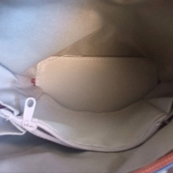 Vera Pelle Royal Blue/Tan Mini Structure Italian Leather Crossbody Bag New - Picture 8 of 11